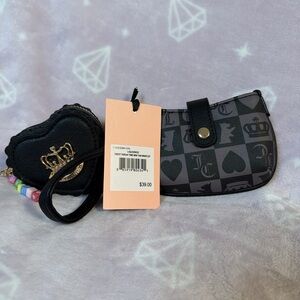 Juicy Couture black and grey Wristlet